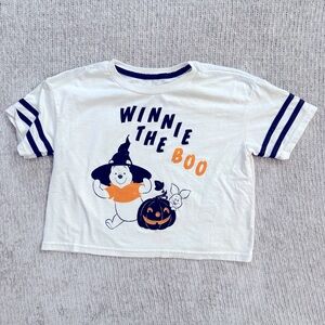 Disney Winnie the Pooh Halloween Tee Kids M 7/8 “Winnie the Boo” Velvet Appliqué